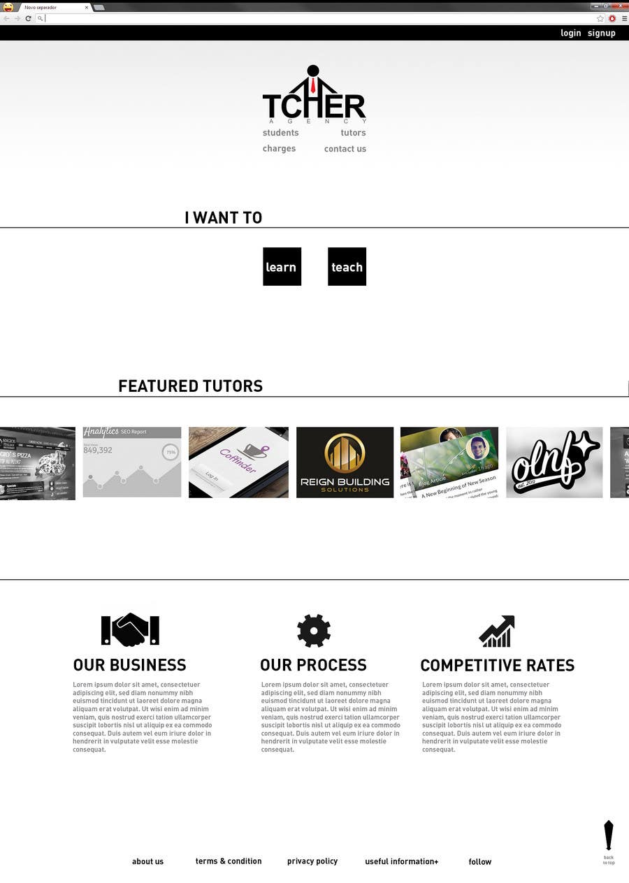 
                                                                                                                        Konkurrenceindlæg #                                            28
                                         for                                             Graphics Design for Home Page of TCHER Agency Website
                                        