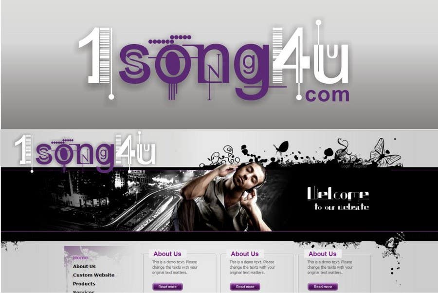 Participación en el concurso Nro.115 para                                                 Logo Design for 1song4u.com
                                            