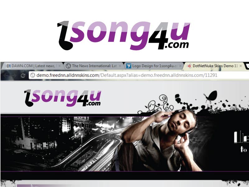 Entri Kontes #148 untuk                                                Logo Design for 1song4u.com
                                            
