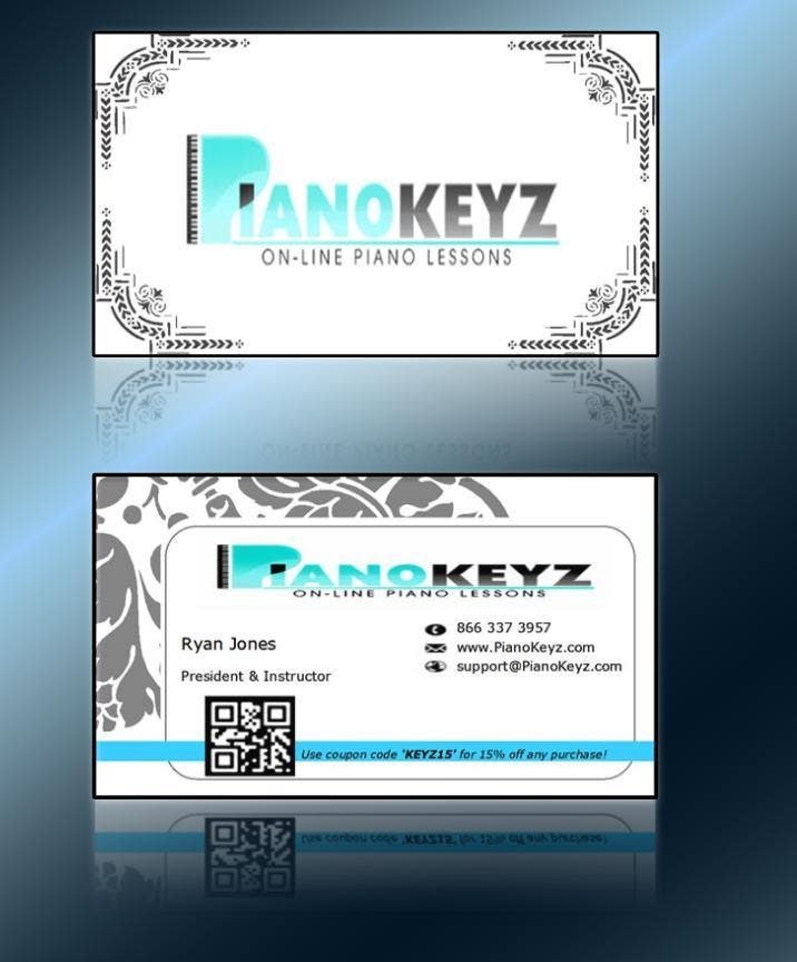 Kilpailutyö #10 kilpailussa                                                 Design a Business Card for PianoKeyz, an online membership site for piano lessons
                                            