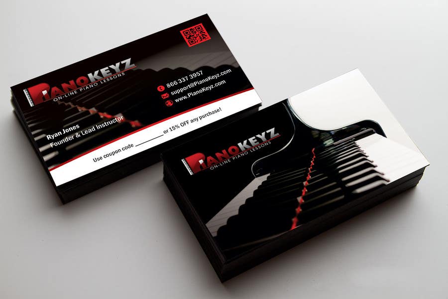 Bài tham dự cuộc thi #51 cho                                                 Design a Business Card for PianoKeyz, an online membership site for piano lessons
                                            