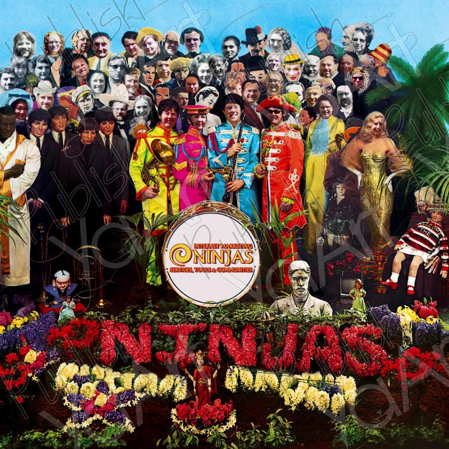 Kilpailutyö #5 kilpailussa                                                 Create "Beatles - Sgt. Peppers" inspired image for a local company
                                            
