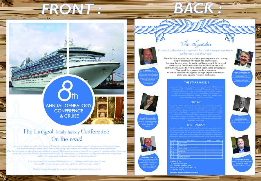Bài tham dự cuộc thi #4 cho                                                 Brochure Design for Annual Conference and Cruise
                                            