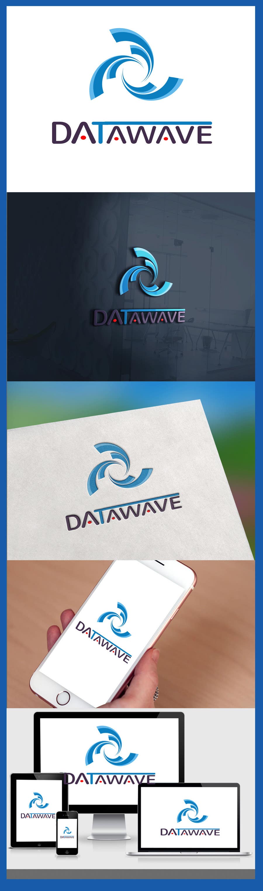 Kilpailutyö #315 kilpailussa                                                 Datawave.io - New Corporate Identity
                                            