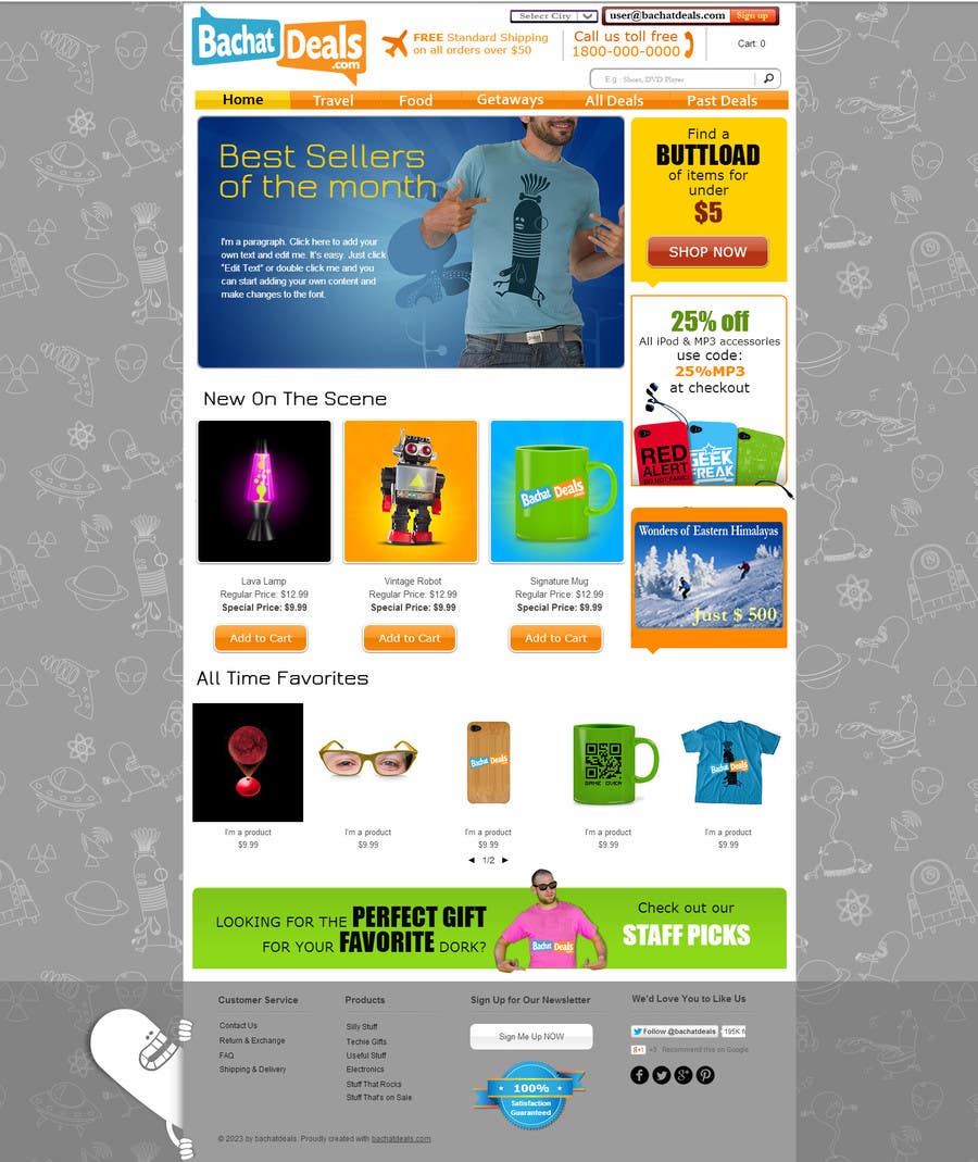 Kilpailutyö #4 kilpailussa                                                 Design a Website Mockup for deals website
                                            