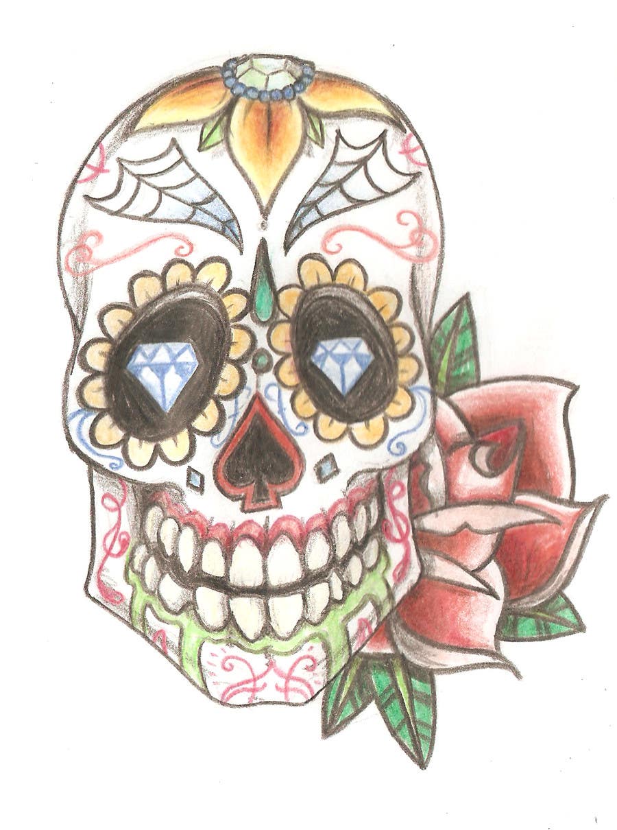 Proposition n°4 du concours                                                 Day of the Dead - Sugar Skull Design / Cartoon / Illustration
                                            