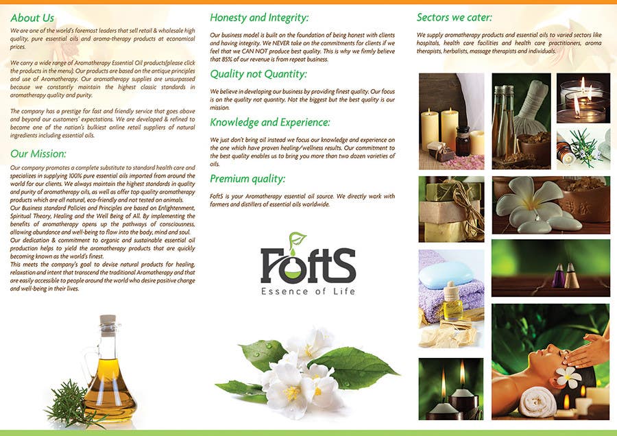 Kilpailutyö #7 kilpailussa                                                 Design a Brochure for Essential Oil/Aromatherapy
                                            