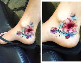 Tattoo design- feminine floral tattoo desired to cover existing tattoo on inner  ankle | Freelancer