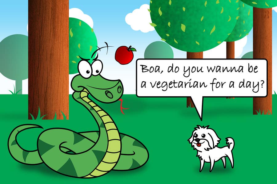Penyertaan Peraduan #12 untuk                                                 Illustrate something for "Puppy and Boa"
                                            
