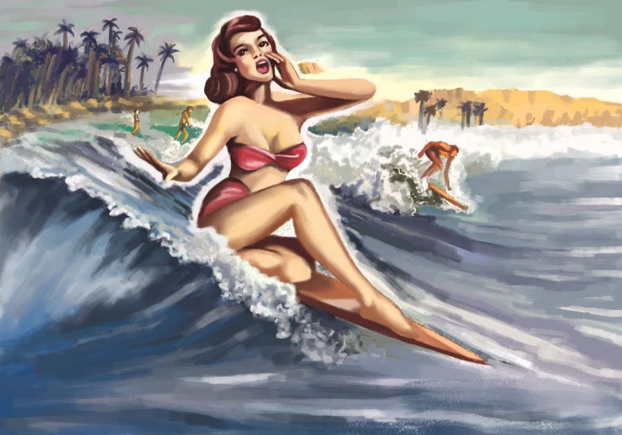 Penyertaan Peraduan #6 untuk                                                 Recreate Classic Surf Design
                                            