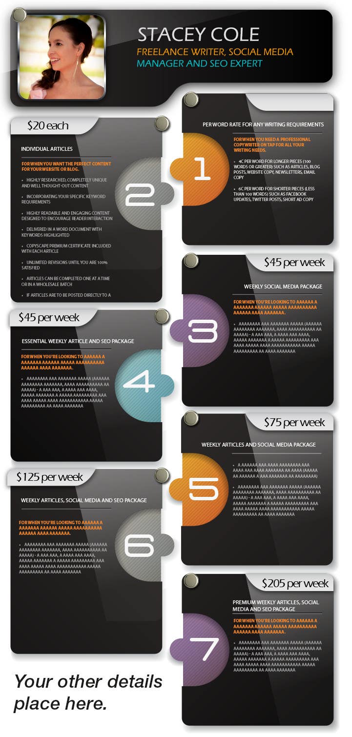 Konkurrenceindlæg #17 for                                                 Turn my Price List into an Awesome Infographic
                                            