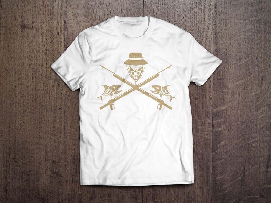 Kilpailutyö #25 kilpailussa                                                 Design a skull/fishing T-Shirt
                                            