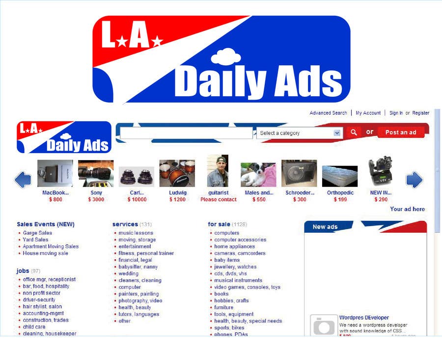 Contest Entry #43 for                                                 Design a Logo for L.A. DAILY ADS
                                            