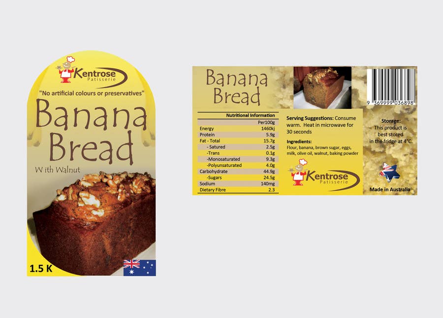 Proposition n°79 du concours                                                 Banana bread packaging label design
                                            