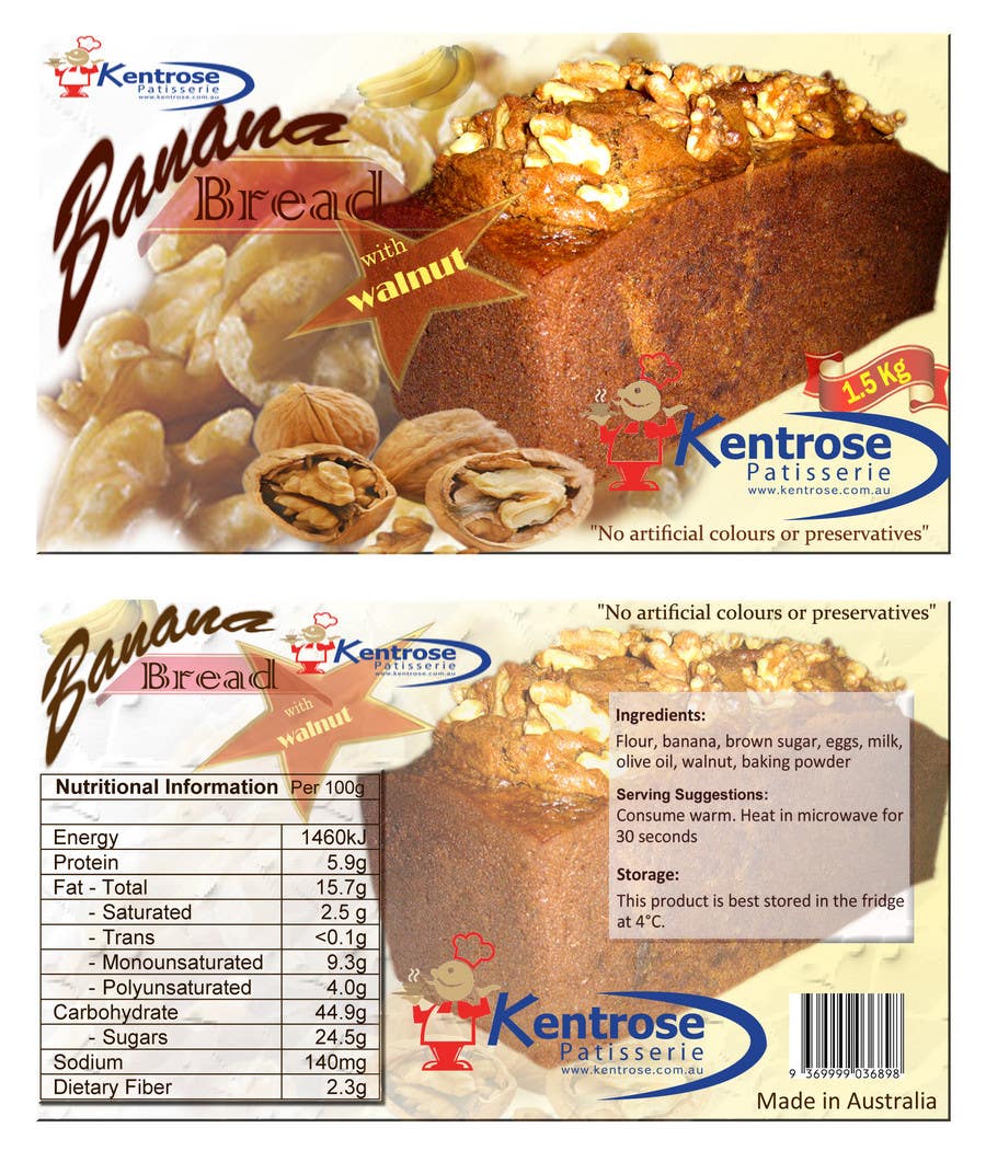 Contest Entry #30 for                                                 Banana bread packaging label design
                                            