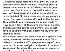 #32 untuk Write About Us page for a music video website oleh Reason99