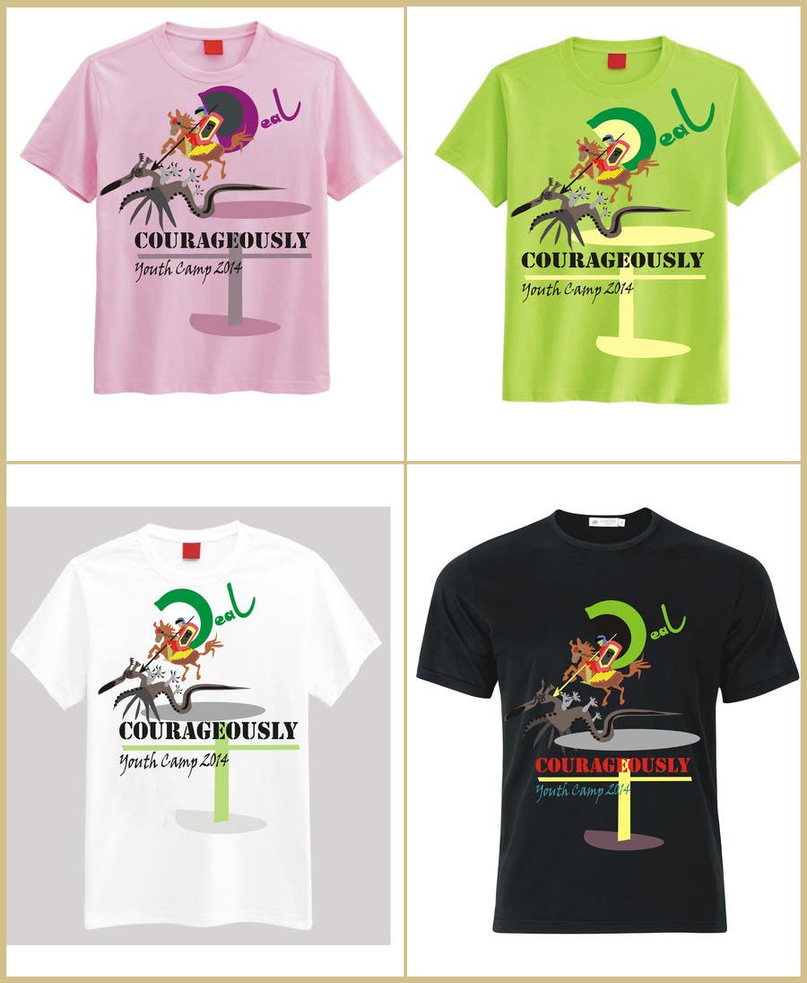 Proposition n°57 du concours                                                 Design a T-Shirt with the slogan "Deal Courageously"
                                            