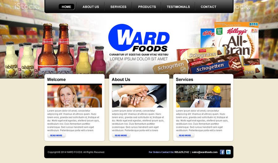 Contest Entry #12 for                                                 Design a Website Mockup for a Wholesale food distributor
                                            
