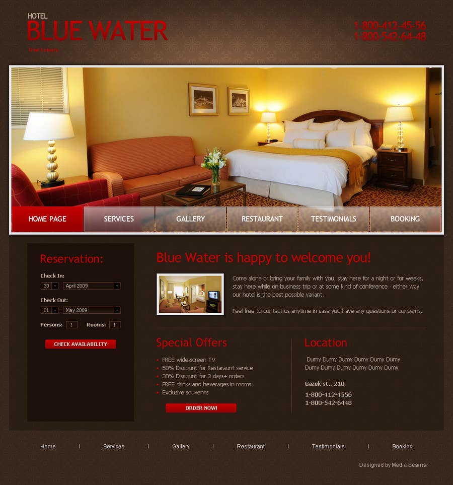 Entri Kontes #34 untuk                                                Website Design for Hotels and Resorts
                                            