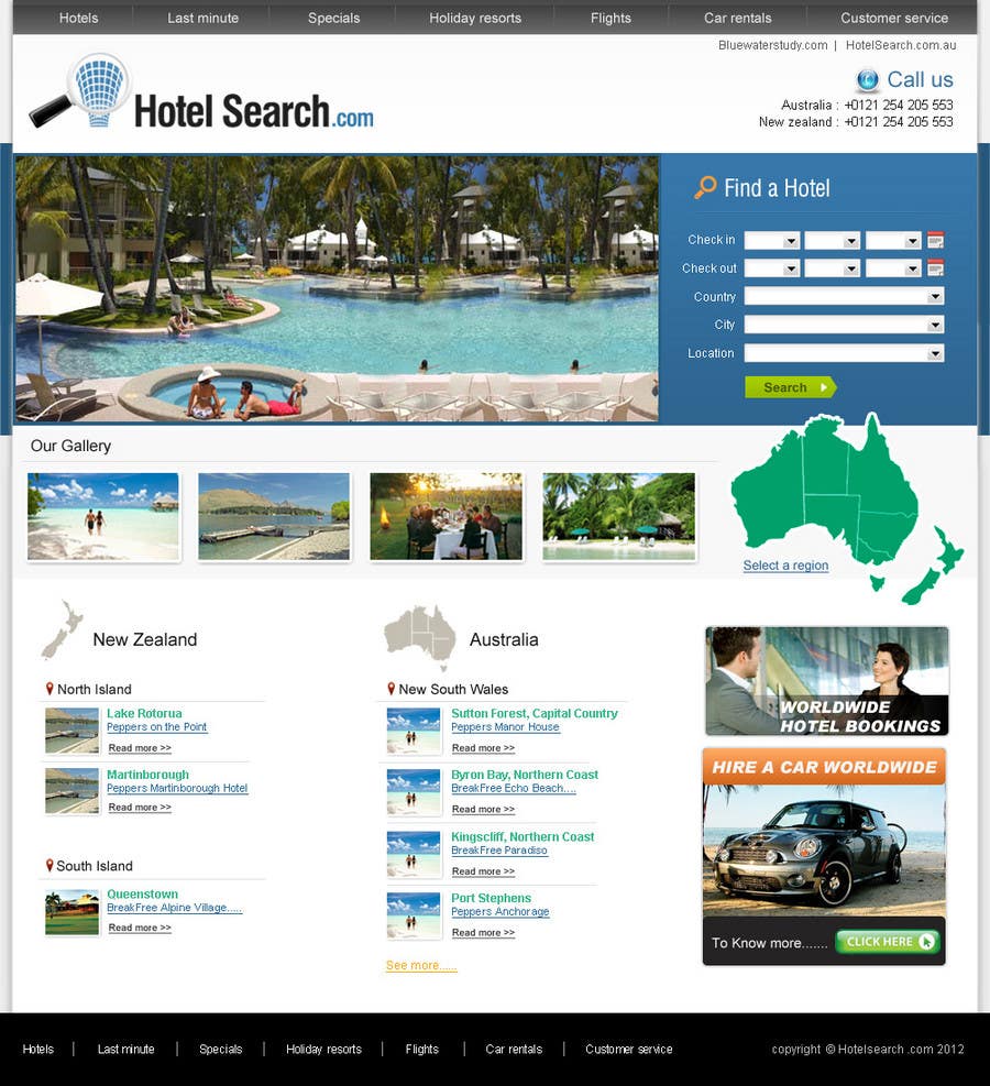 Penyertaan Peraduan #19 untuk                                                 Website Design for Hotels and Resorts
                                            