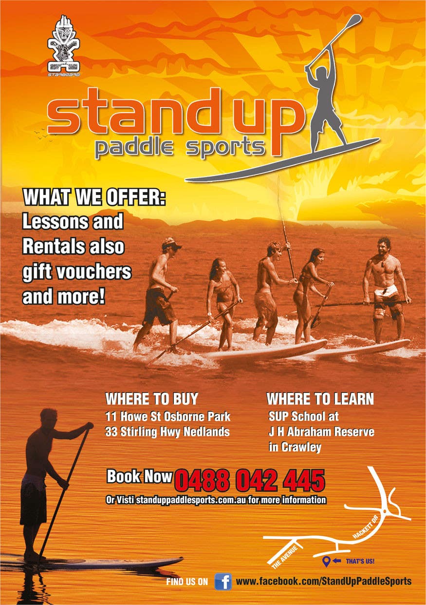 Kilpailutyö #57 kilpailussa                                                 Design a Flyer for a Stand Up Paddle School
                                            