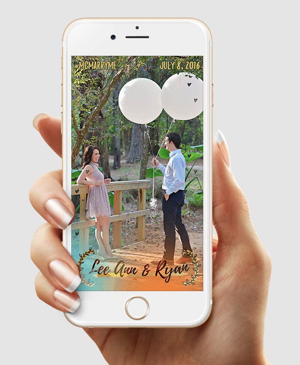 Kilpailutyö #12 kilpailussa                                                 Design Snapchat Filters for a wedding
                                            