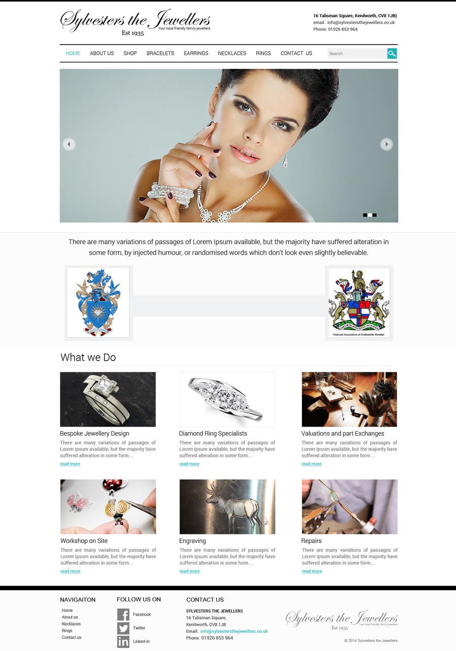 Bài tham dự cuộc thi #7 cho                                                 Website design for a jewellers - Please read the brief.
                                            