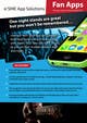 Kilpailutyön #8 pienoiskuva kilpailussa                                                     Fact sheet/flyer for a Fan Smartphone App
                                                