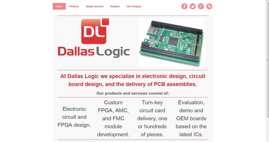 Penyertaan Peraduan #11 untuk                                                 Design a Website Mockup for Dallas Logic Corporation
                                            