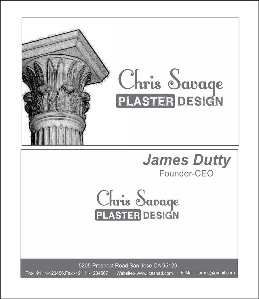 Konkurrenceindlæg #38 for                                                 Business Card Design for Chris Savage Plaster Designs
                                            