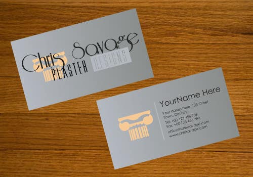 Penyertaan Peraduan #11 untuk                                                 Business Card Design for Chris Savage Plaster Designs
                                            