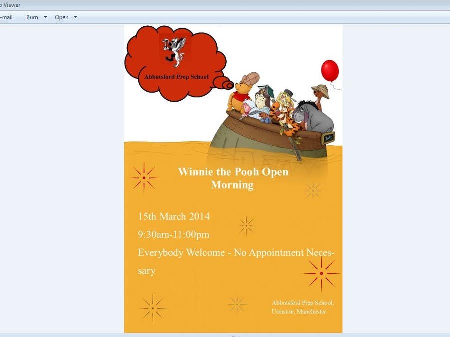 Contest Entry #1 for                                                 Design Flyer for School Open Morning
                                            