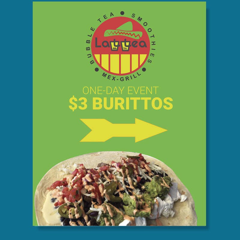 Kilpailutyö #28 kilpailussa                                                 Design an Advertisement "3 Burritos"
                                            