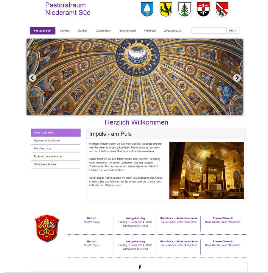 
                                                                                                            Kilpailutyö #                                        42
                                     kilpailussa                                         Responsive webpage design for an exsiting layout (romain catholic church)
                                    