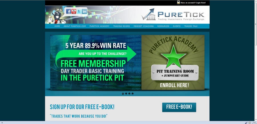 Participación en el concurso Nro.381 para                                                 Logo Design for www.PureTick.com! A Leading Day Trading Company!
                                            