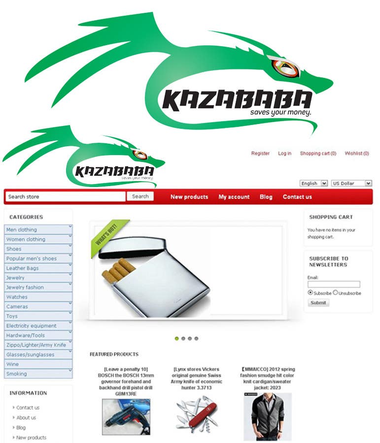 Inscrição nº 183 do Concurso para                                                 Logo Design for kazababa
                                            