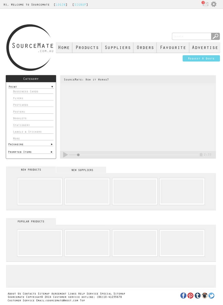 Penyertaan Peraduan #2 untuk                                                 Design a Website Mockup for SourceMate
                                            