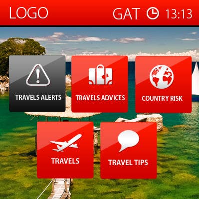 Penyertaan Peraduan #9 untuk                                                 Design main and detail pages for travel security app on Blackberry
                                            