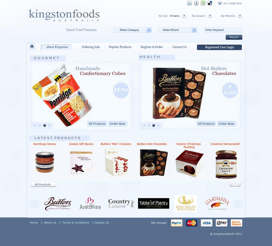 Proposition n°28 du concours                                                 Website Design for Kingston Foods Australia
                                            