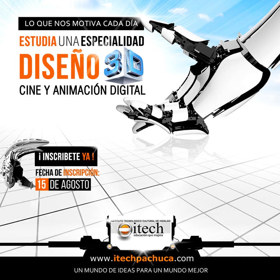 Participación en el concurso Nro.47 para                                                 Diseña un flyer para el posgrado en diseño 3d, cine y animación digital
                                            