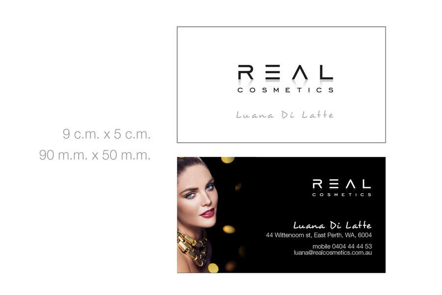Bài tham dự cuộc thi #75 cho                                                 Business Card Design for Real Cosmetics
                                            