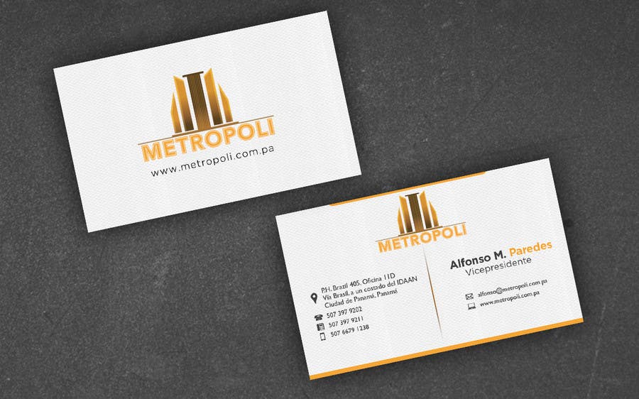 Inscrição nº 99 do Concurso para                                                 Design some Business Cards for Metropoli
                                            