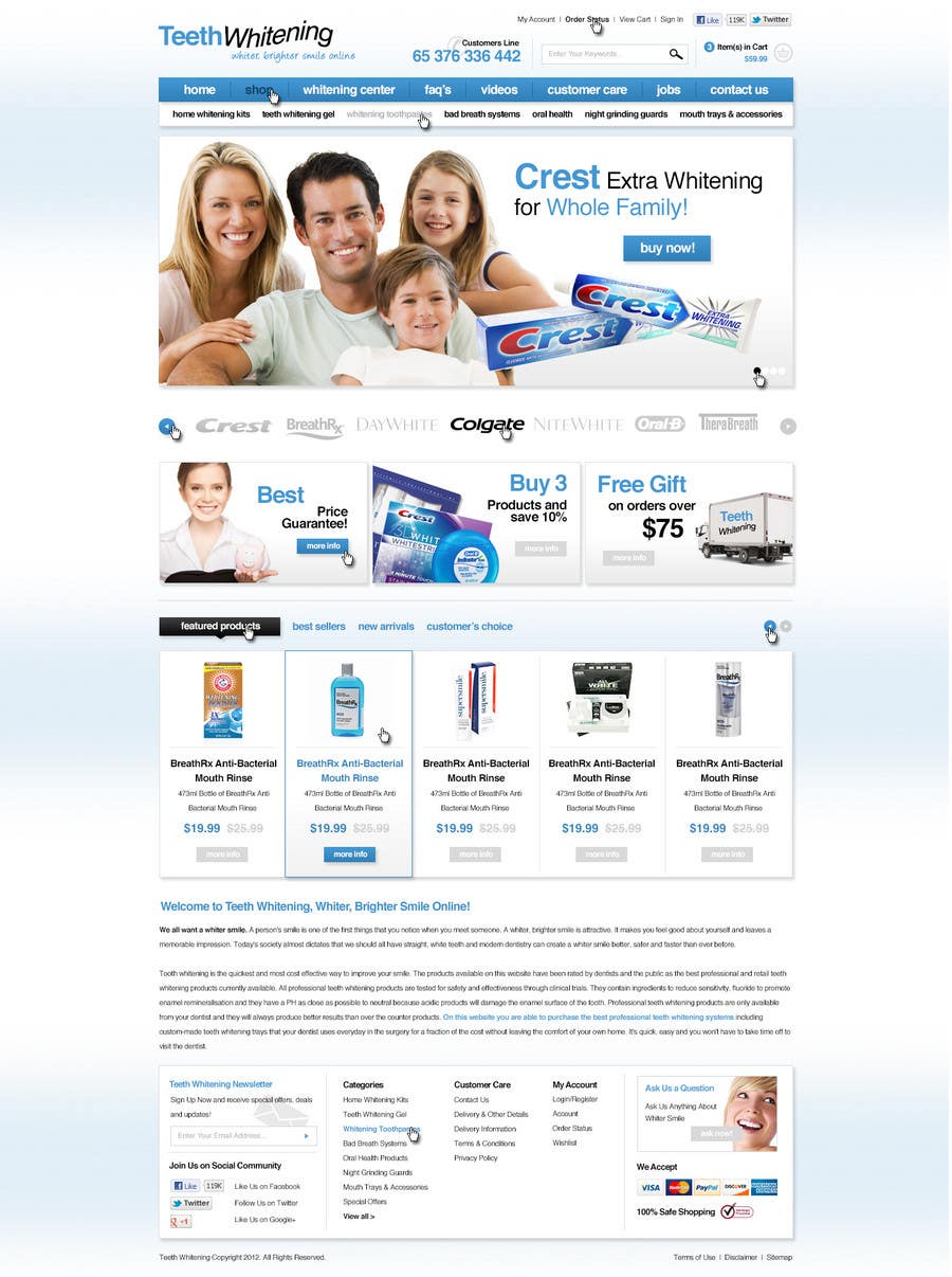 Intrarea #30 pentru concursul „                                                Website Design for Teeth Whitening Australia (Online Retailer)
                                            ”