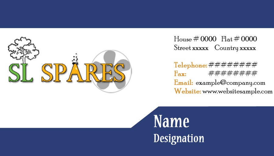Bài tham dự cuộc thi #26 cho                                                 Business Card Design for SI - Spares
                                            