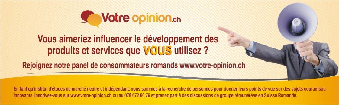 
                                                                                                                        Penyertaan Peraduan #                                            89
                                         untuk                                             Advertisement Design for www.votre-opinion.ch
                                        