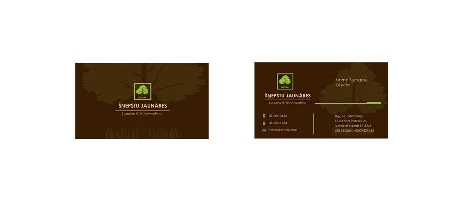 Penyertaan Peraduan #42 untuk                                                 Design Business Cards for my forest, wood company
                                            