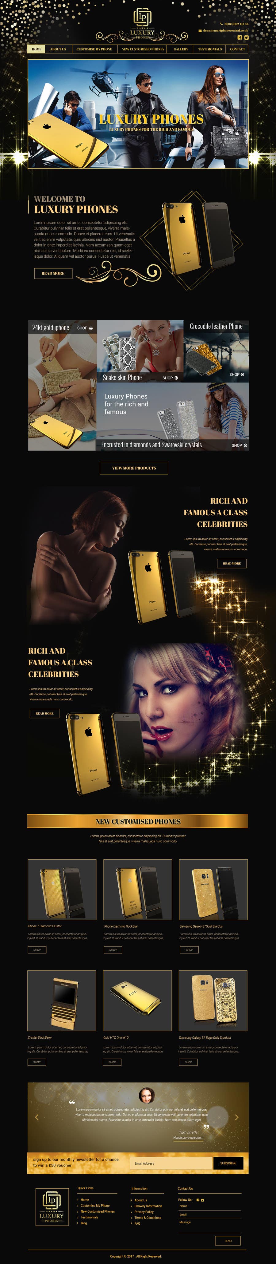 Contest Entry #11 for                                                 Design a Website Mockup for Luxury phones
                                            