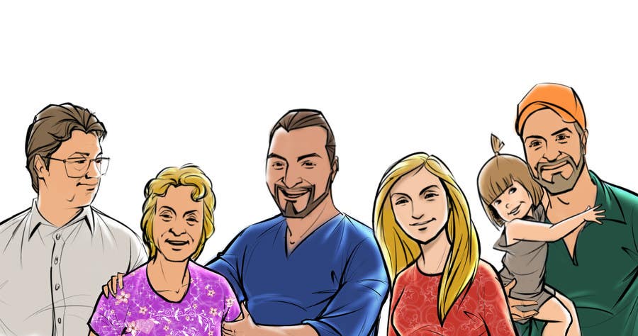 Contest Entry #33 for                                                 Turn this family into a CARTOON!
                                            