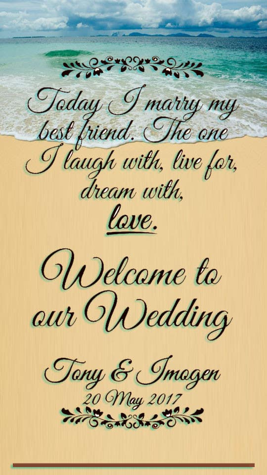 Penyertaan Peraduan #20 untuk                                                 Wedding Welcome Sign
                                            