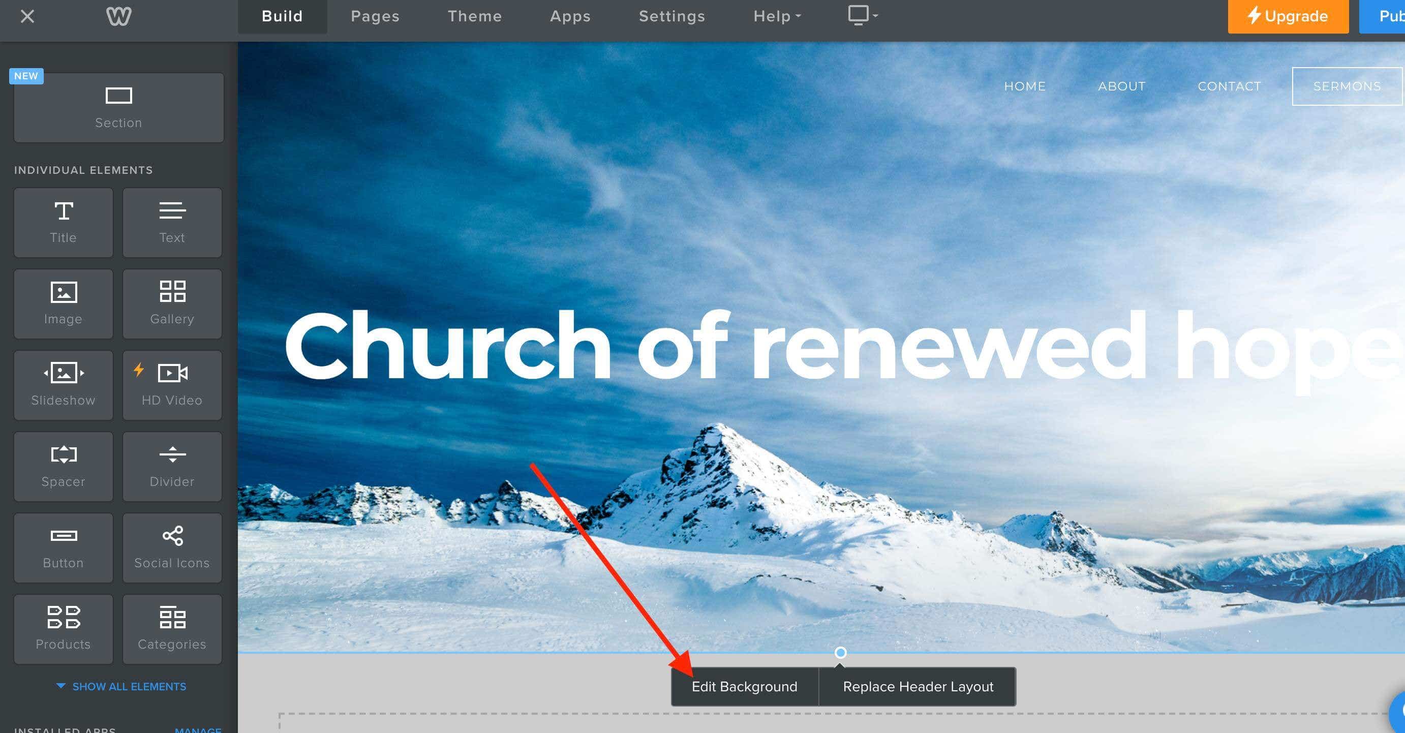 how to build a church website with weebly
